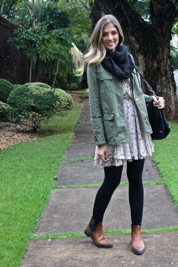 Look com parka verde e bota: Boot Outfits,  Church Outfit  