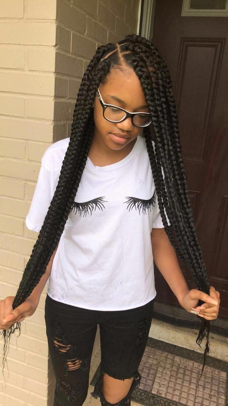 Box Braids Hairstyles Kids, Long hair, Black hair