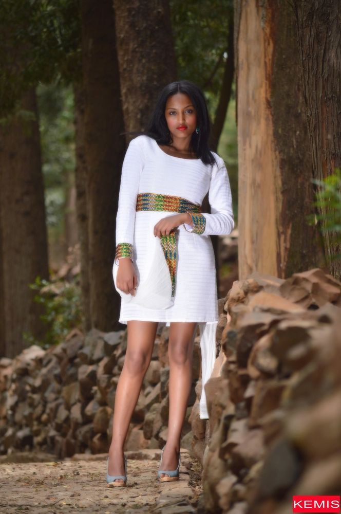 Graduation short habesha dress, Habesha kemis: Wedding dress,  African Dresses,  Short Dresses,  Folk costume,  Habesha kemis,  Kitenge Dresses  