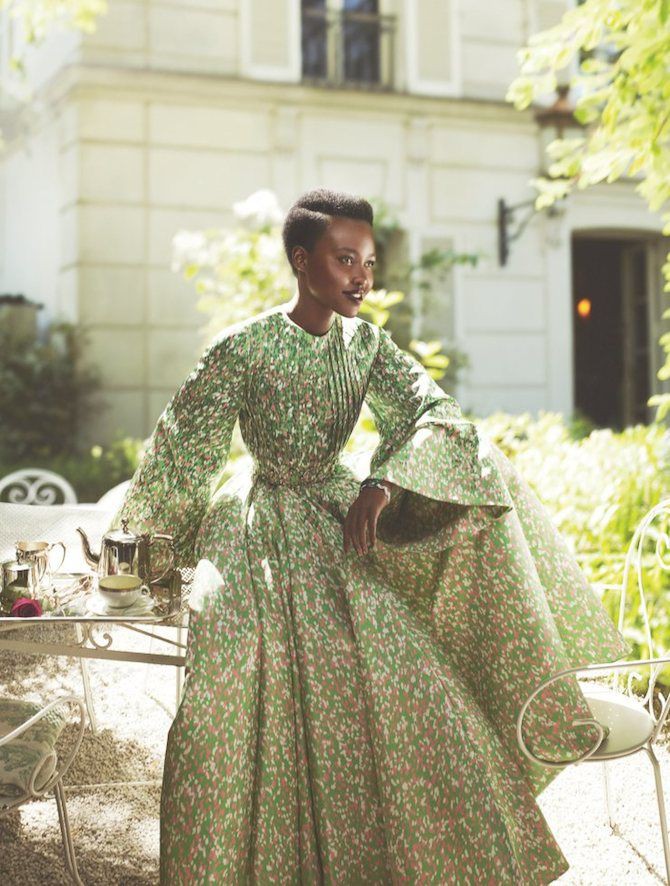 Lupita nyong o vogue 2015, Maz Kanata: Black Women,  Mario Testino,  Raf Simons  