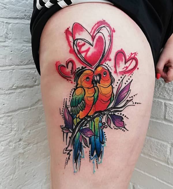 Tattoo Ideas For Girls: Watercolor painting,  Temporary Tattoo,  Tattoo Ideas  