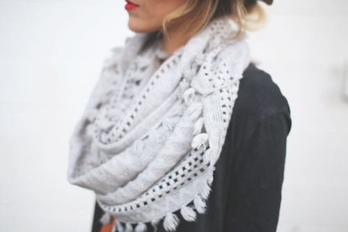 Liked by all scarf cute, Knitted Scarves: Fashion accessory,  Scarves Outfits,  Knitted Scarves  