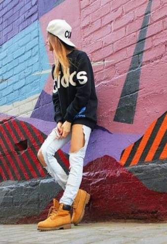 Find these great timberland tomboy outfits, The Timberland Company: Hip Hop Fashion,  Casual Outfits,  Tomboy Outfit  