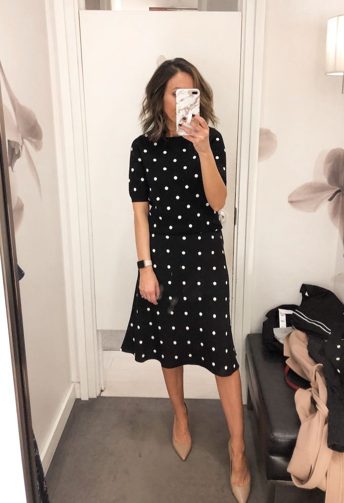 Casual Style For Women, Casual wear, Polka dot: Casual Outfits,  Evening gown,  fashion blogger,  Polka dot,  Ann Taylor  