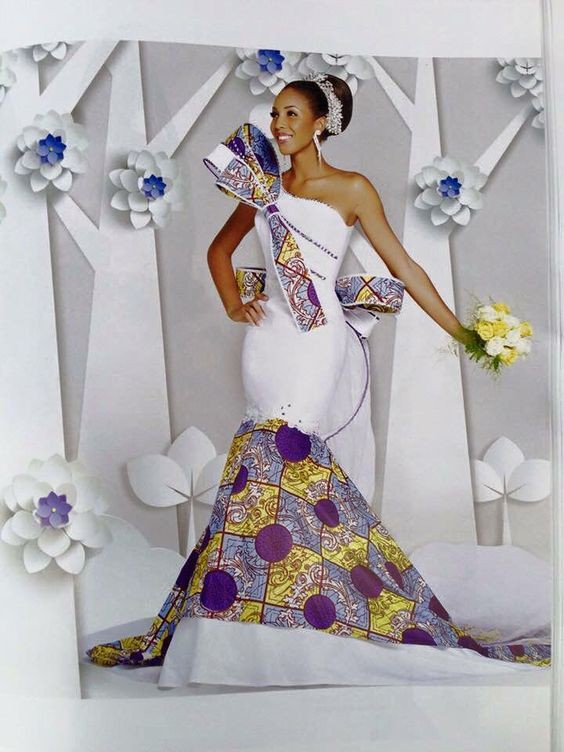 Wedding African Print Dress Styles White Kitenge Dresses African 