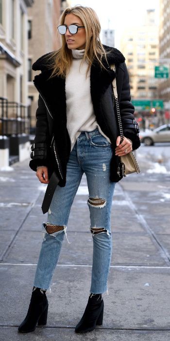 Ravishing tips for shearling jacket, Leather jacket | Casual Style For ...