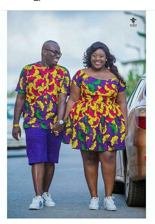 African plus size couple outfits 