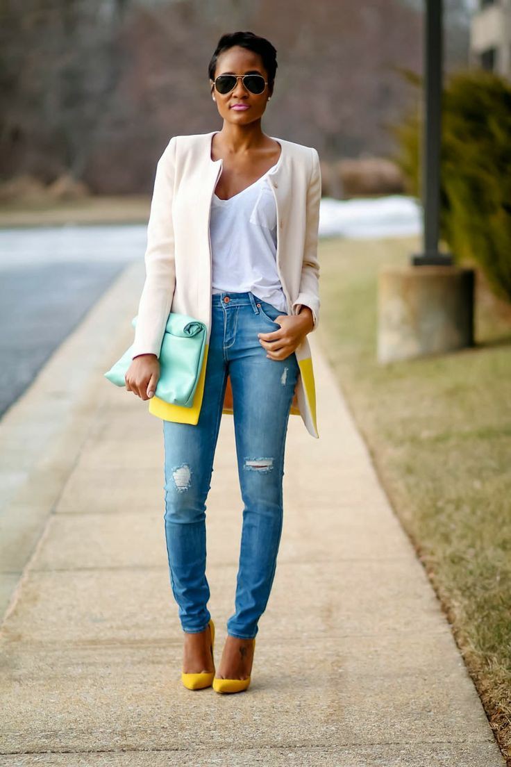 nude heels and button down perfect casual outfit The Glamorous Gal - The  Glamorous Gal | Everything Fashion