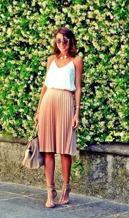 Midi skirt summer outfit, Pencil skirt: Strapless dress,  Pencil skirt,  Skirt Outfits,  Casual Outfits,  Midi Skirt  