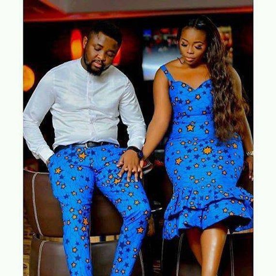 Trendy Kitenge Fashions For Couples: African Dresses,  Aso ebi,  Kitenge Couple Outfits  