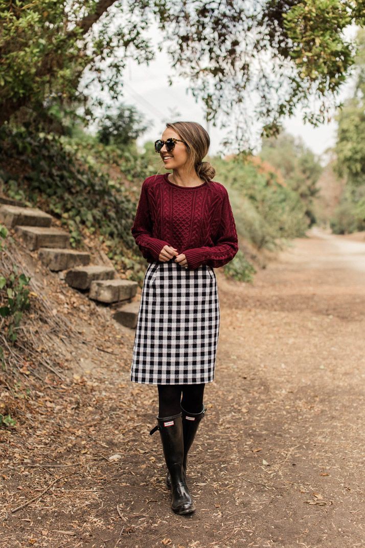 Buffalo check pencil skirt: Polo neck,  Pencil skirt,  Full plaid,  Church Outfit,  Check Skirt,  Stripe Skirt  