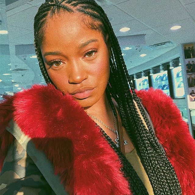 Just impressive fur clothing, Keke Palmer: Keke Palmer,  Long hair,  Brown hair,  Box braids,  Braids Hairstyles,  Black hair  