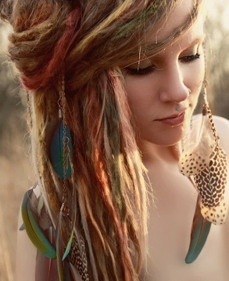 Dreadlock styles for white women: Long hair,  Hairstyle Ideas,  White people  