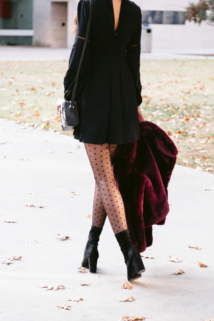 Wear polka dot tights, Polka dot: Outfit With Tights  