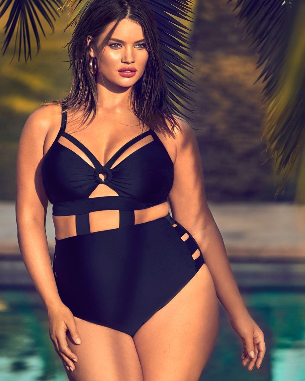 Plus Size Swimwear, One-piece swimsuit: Plus size outfit,  Plus-Size Model,  One-Piece Swimsuit  