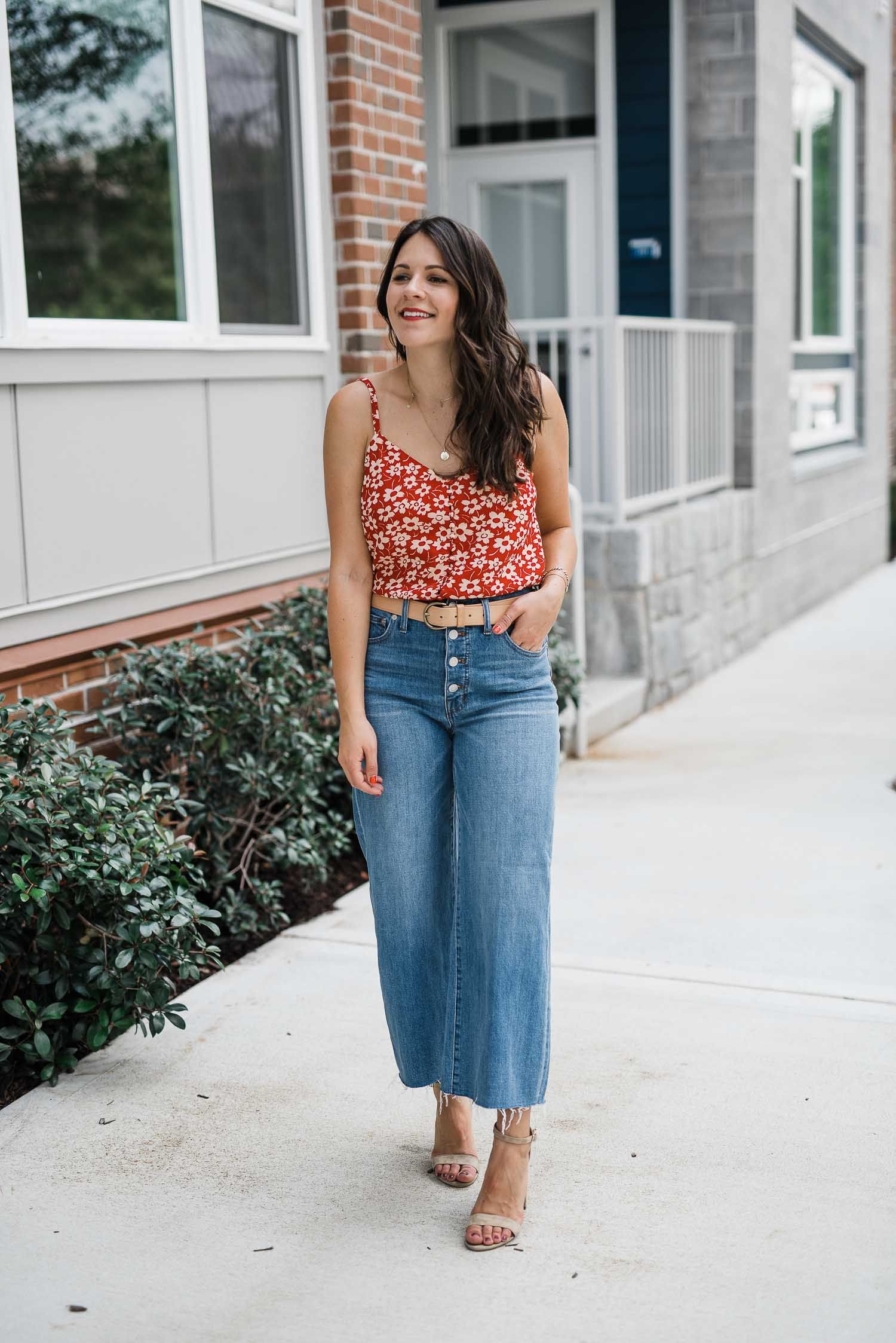 Summer outfit ideas denim culottes outfit, Wide-leg jeans | Cropped Pants  Outfits Ideas - How To Wear Crop Pants | Crop Pants Outfit, ,