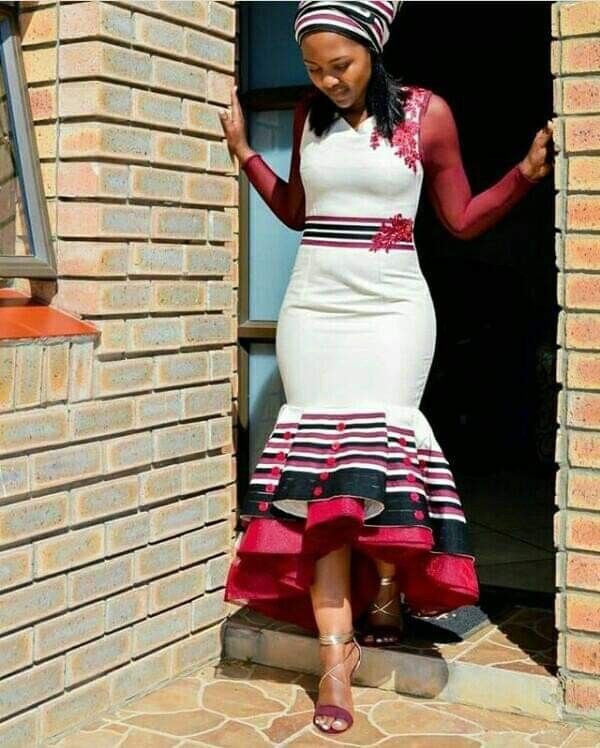 Traditional xhosa mermaid dresses, Wedding dress: Backless dress,  African Dresses,  Fashion accessory,  Roora Dresses  