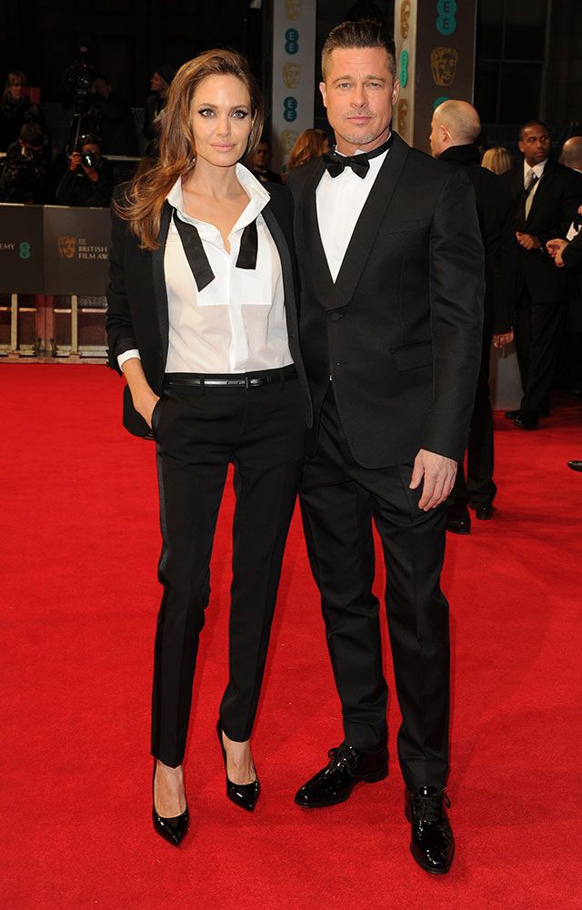 Angelina jolie and brad pitt in suits: Matching Formal Outfits,  Brad Pitt,  Angelina Jolie  