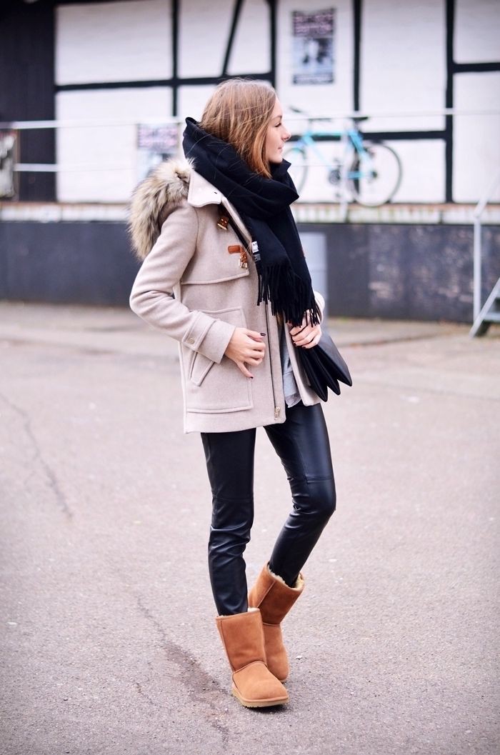 outfit uggs camel