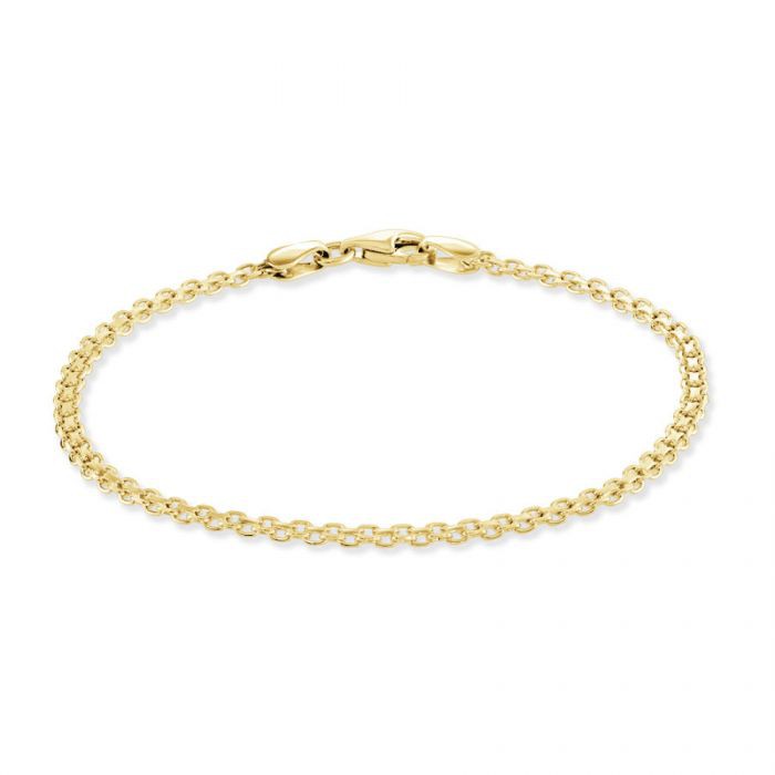 Yellow Gold Plated Sterling Silver 2.4mm Bismark Bracelet £16.00: Sterling Silver Bracelet,  bracelet  