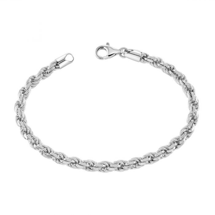 Sterling Silver 4.7mm Diamond Cut Rope Link Bracelet £45.00: Rope Link Bracelet,  bracelet  