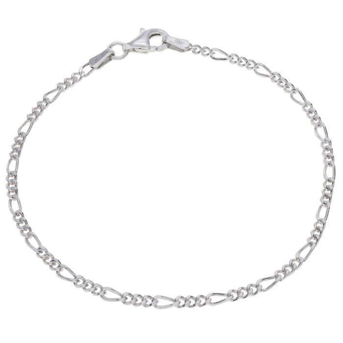 Sterling Silver 2mm Diamond Cut Figaro Link Bracelet £11.00: Diamond Cut Figaro Link Bracelet,  Figaro Link Bracelet,  bracelet  