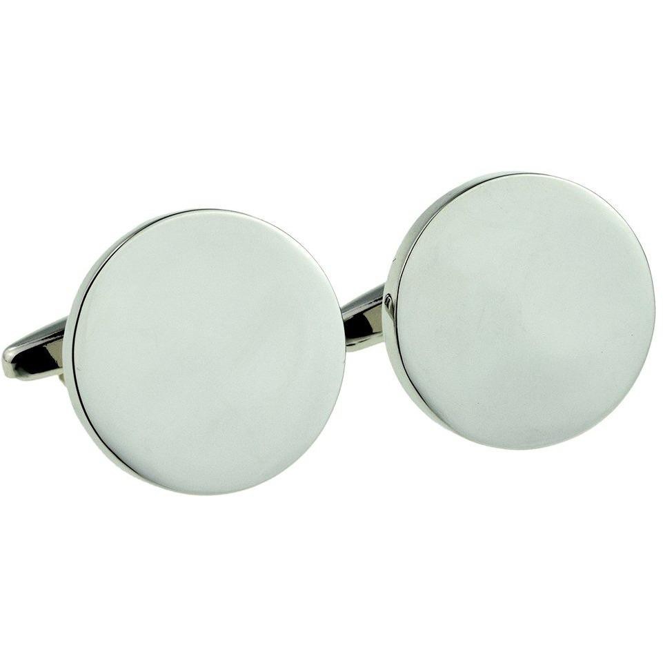 ENGRAVED DELUXE ROUND CUFFLINKS £19.99: initial cufflinks  