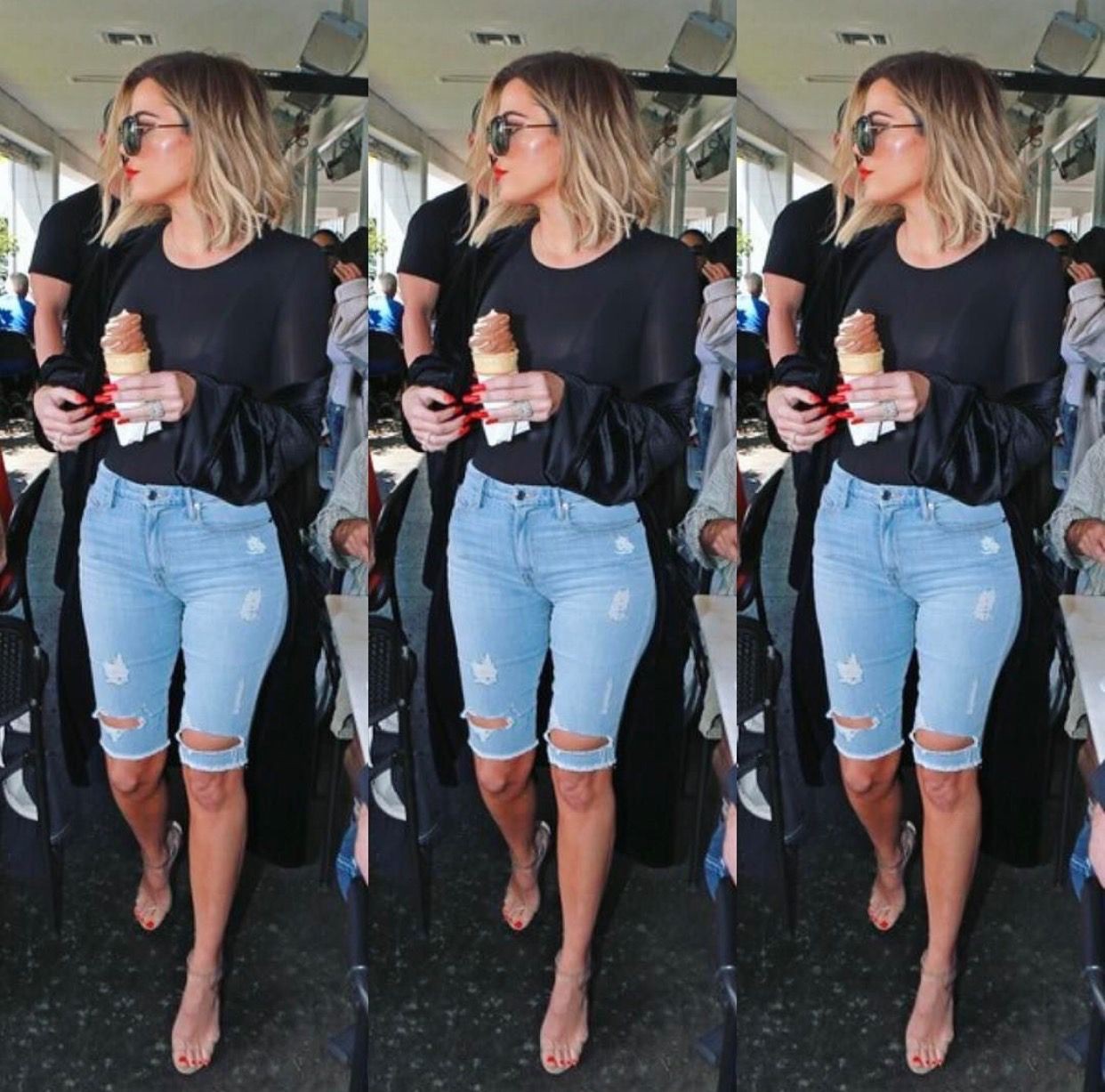 Summer Bermuda Shorts Outfits: Kim Kardashian,  Los Angeles,  Kourtney Kardashian,  Shorts Outfit  