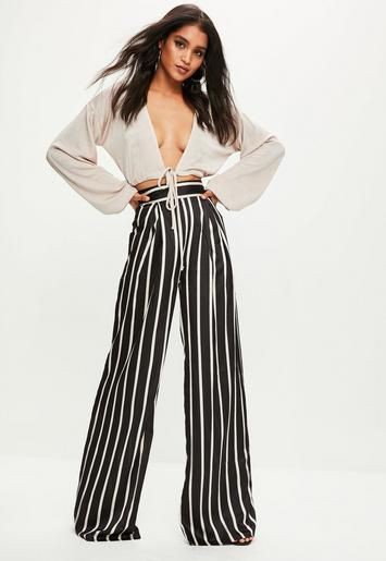 Trendy High Waist Palazzo Attire For Brunch | Palazzo Pants Outfit ...