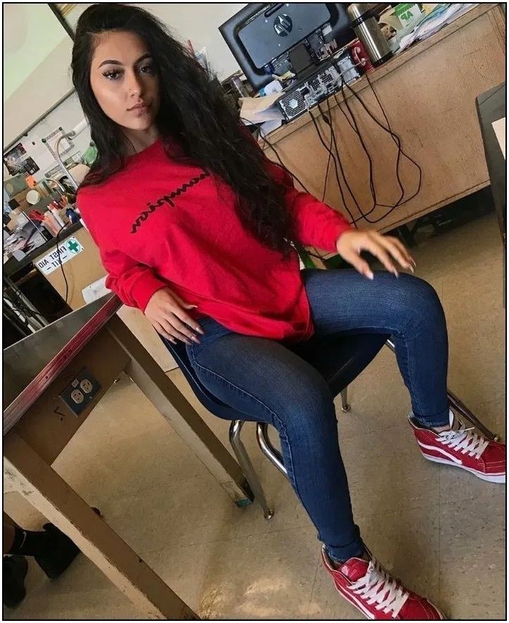 Outfits with red vans, Casual wear: Casual Outfits,  School Outfits 2020  