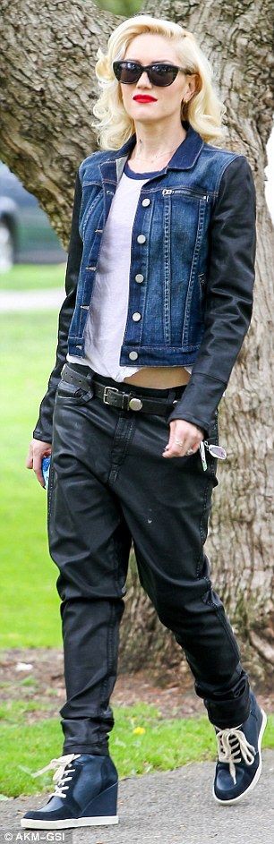 Tomboy Denim Vest Outfit Ideas: Denim Outfits,  Gwen Stefani  