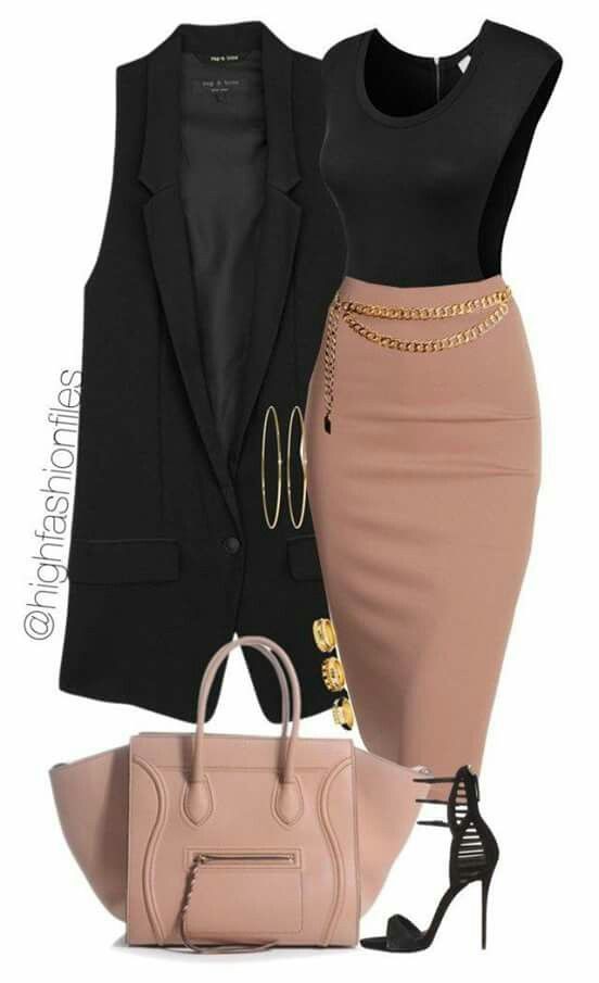 Classy formal work polyvore outfit: Business casual,  Pencil skirt,  Informal wear,  Formal wear,  Business Outfits,  Casual Outfits  