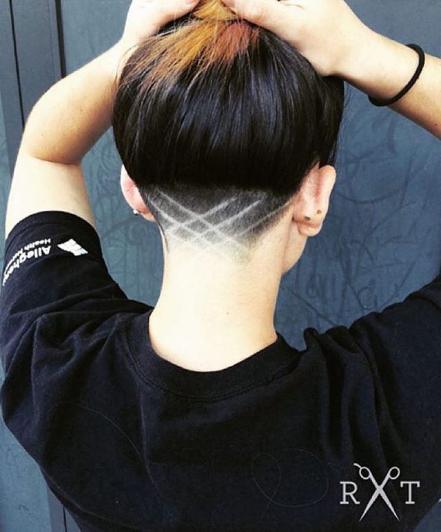 Simple Back Of Head Shaved Designs Undercut Bob Hairstyles Bob Hairstyles Buzz Cut Hair Tattoo