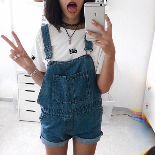 Everyday treat edgy hipster clothes, Grunge fashion: Grunge fashion,  Hipster Fashion,  Overalls Shorts Outfits  