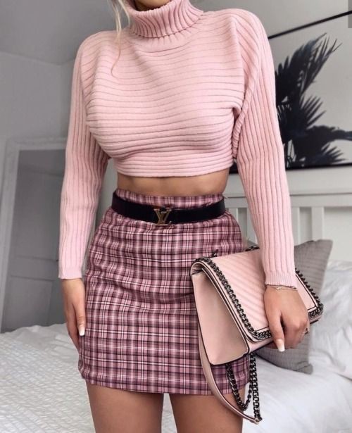Nice outfit ideas for pink outfits, Pink Tartan | Trendy Outfits To ...