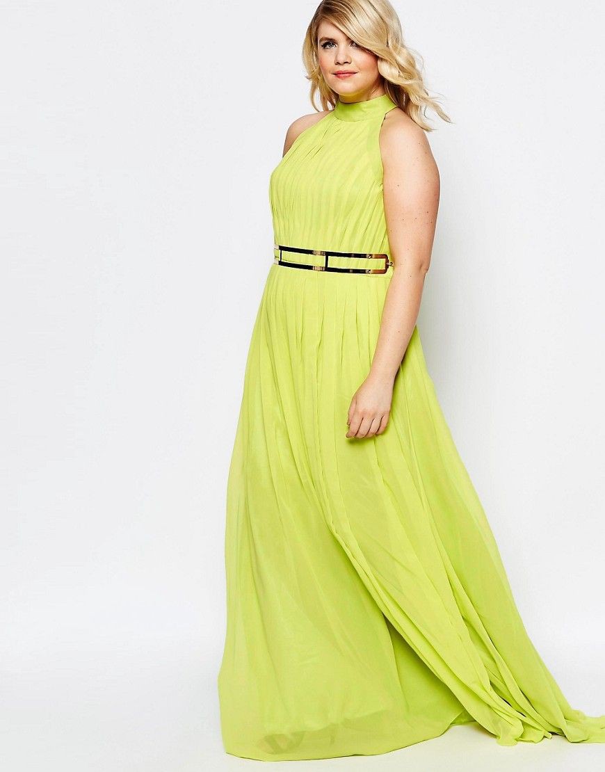 Forever Unique Plus High Neck Waist Detail Maxi Dress | ASOS Latest Cocktail Dress For Plus-Size Girls: Plus size outfit,  Cute Cocktail Dress,  Plus Size Party Outfits,  Cocktail Plus-Size Dress  