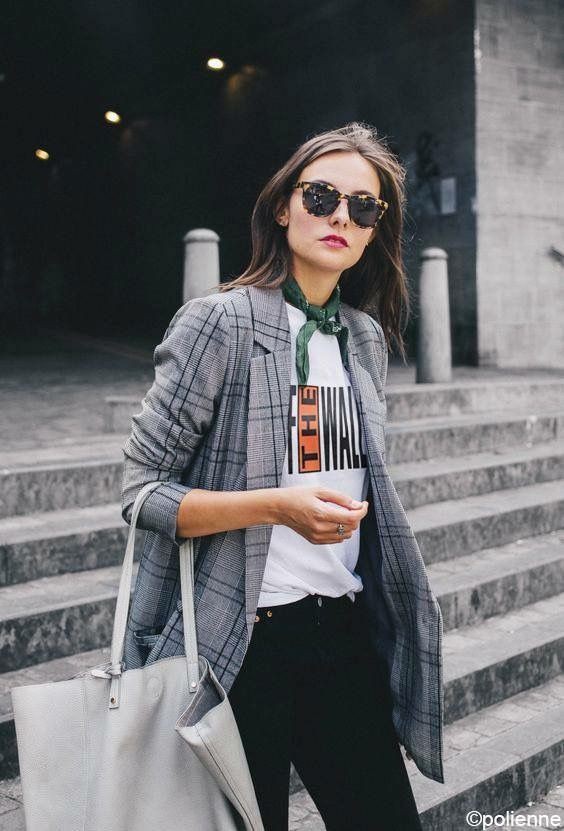 Women Blazers Fashion New Trends | Plaid Blazer Street Style | Plaid ...