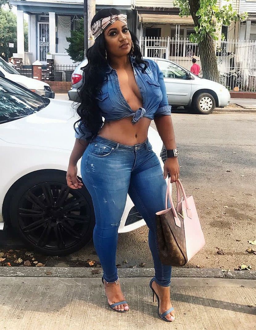 Sexy black women in jeans
