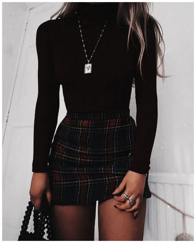 Marvelous design for skirt instagram, Thigh-high boots: Polo neck,  Boot Outfits,  Trendy Outfits,  Casual Outfits  