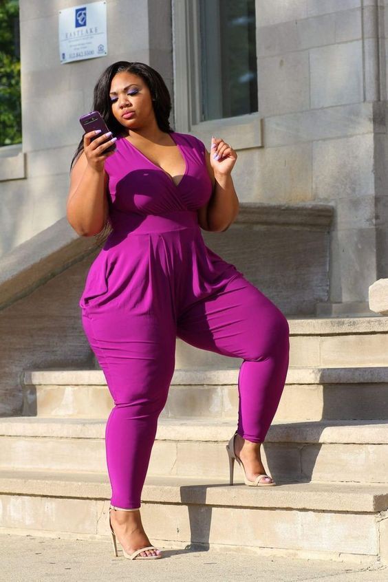 Cute Jumpsuit Evening Outfits For Plus Size Teenage Girl: Cute Chubby Girl Outfits,  Trendy Jumpsuit Outfit,  Jumpsuit For Chubby Girl  