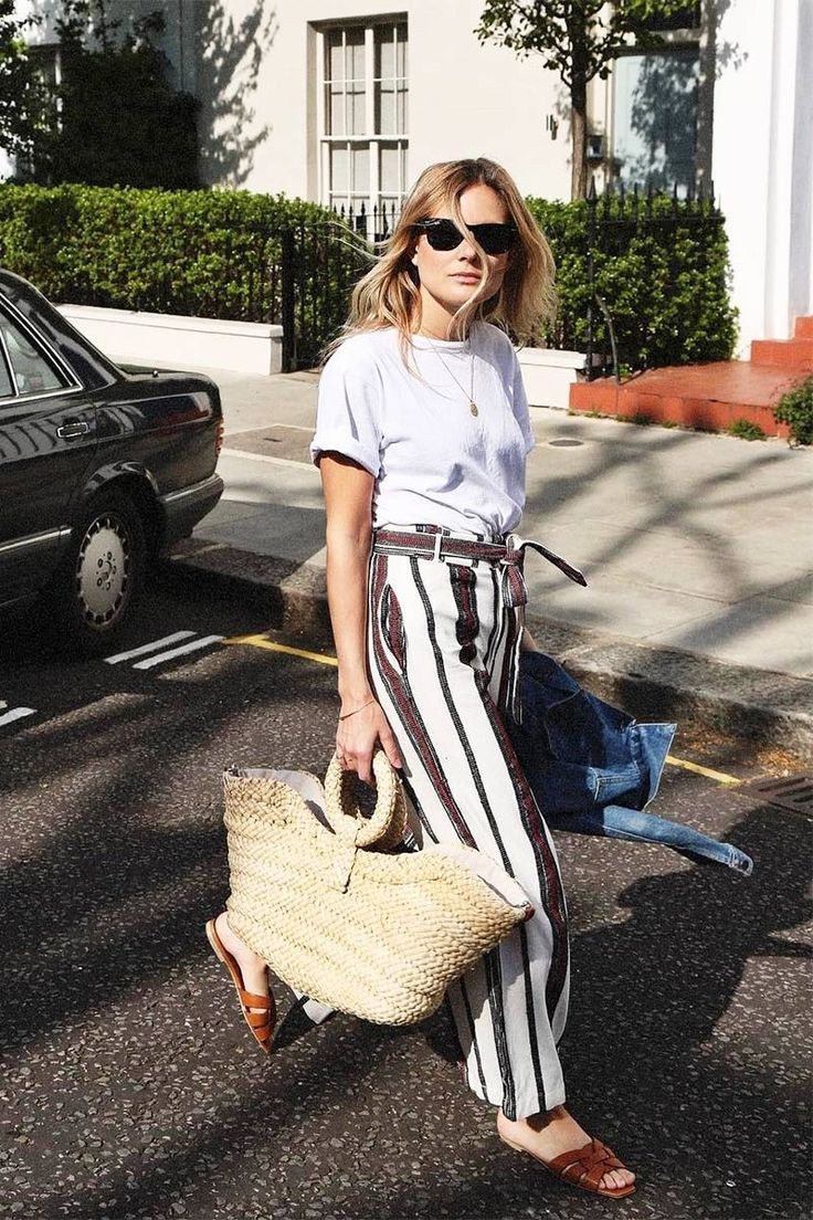 Striped Pant Outfit: Pant Outfits,  Stripe Trousers  