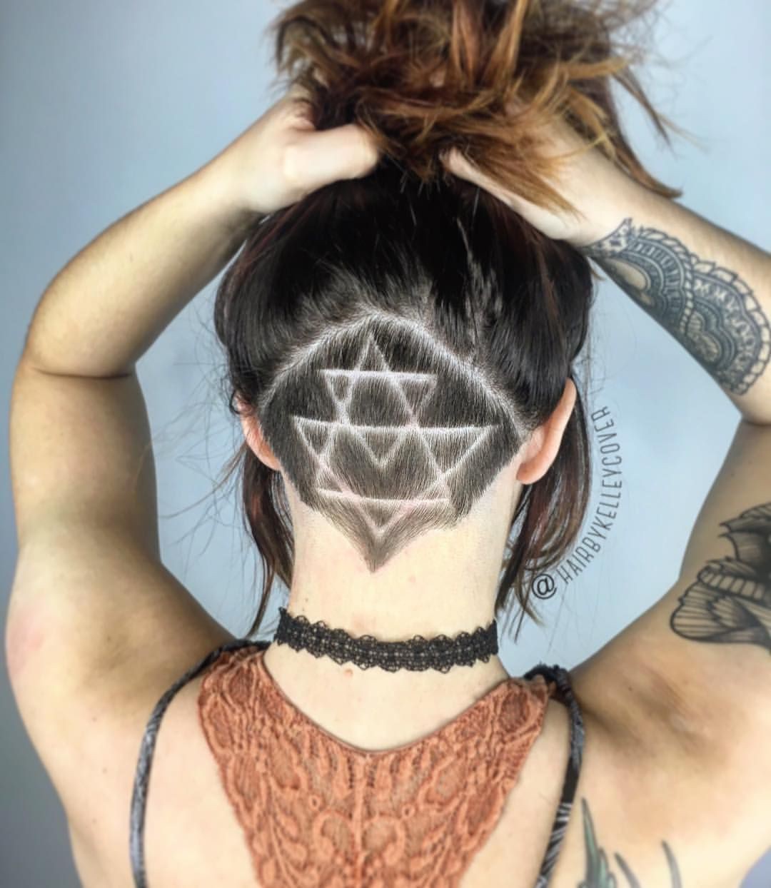 Cool designs for geometric undercut designs, Corte de cabello: Long hair,  Hairstyle Ideas,  Bob Hairstyles,  Hair tattoo  