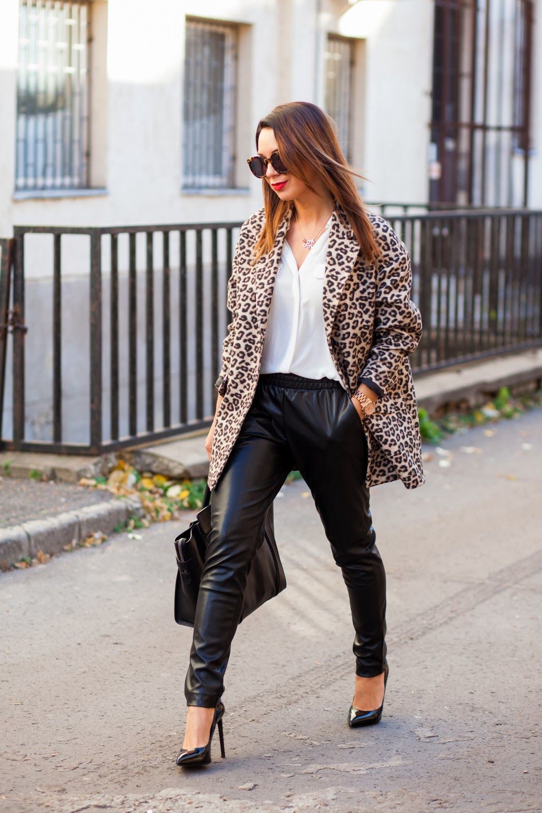 Street Style Leather Jogger Outfits, Casual wear: Casual Outfits,  Jogger Outfits  