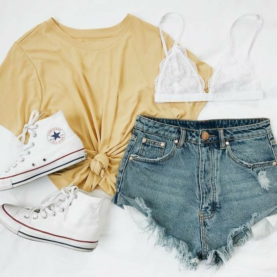 Aesthetic Summer Outfits Tumblr Outfit With Bralette Bralette