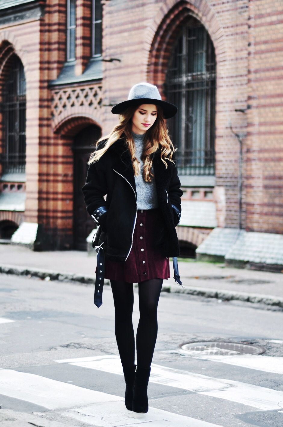 winter outfits skirt, Winter clothing ...