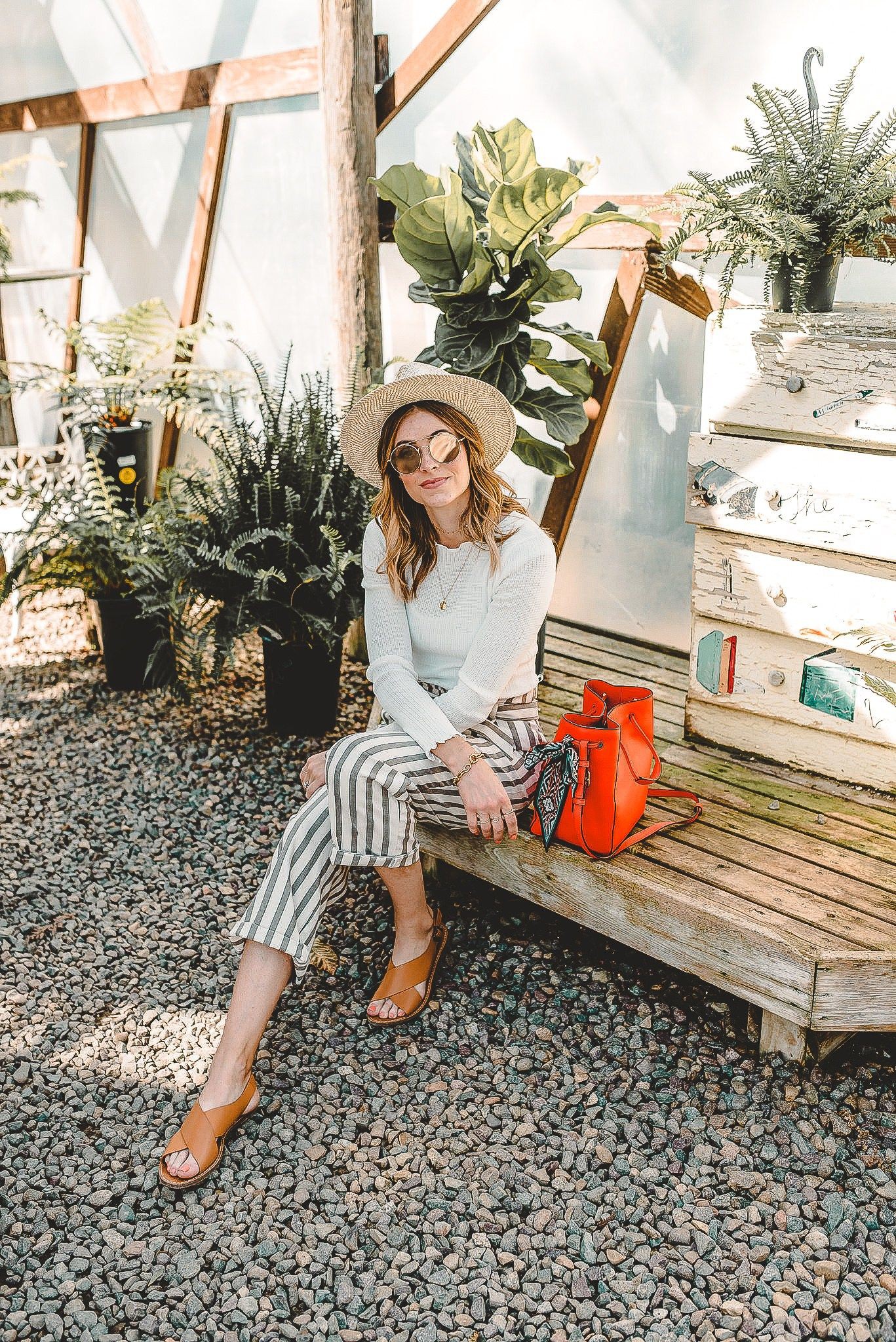 Striped Pant Outfit, Photo shoot, Fashion design: Fashion photography,  Photo shoot,  Henri Bendel,  Pant Outfits  