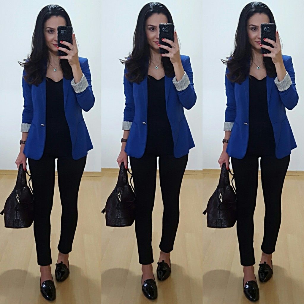 Esporte fino look para trabalho feminino: Business casual,  Blazer Outfit  