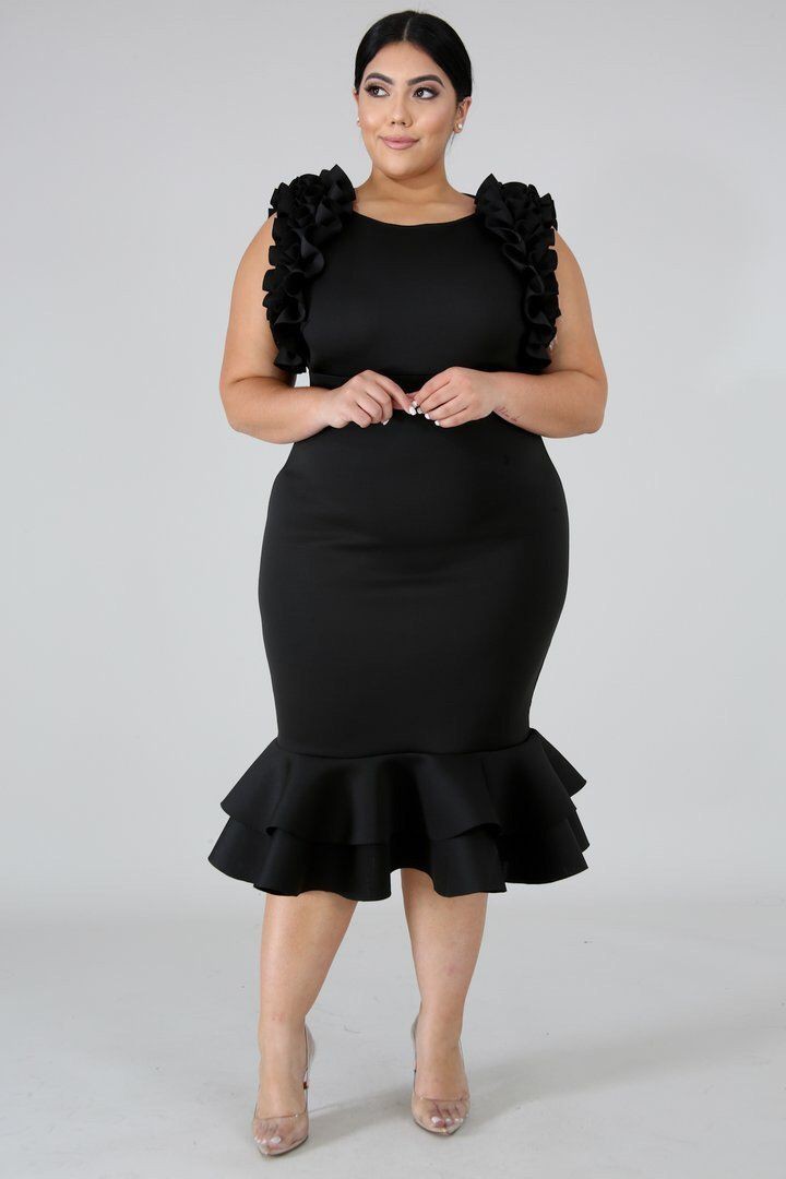 Pleats Body-Con Dress Stylish Cocktail Dress For Plus Size Ladies