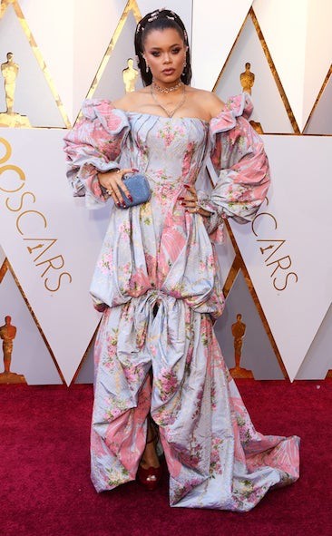 ANDRA DAY at the 2018 Oscars, Red Carpet Looks: Red Carpet Dresses,  Celebrity Outfits,  celebrity pictures,  Hollywood Award Function,  Bet Award,  Oscars  