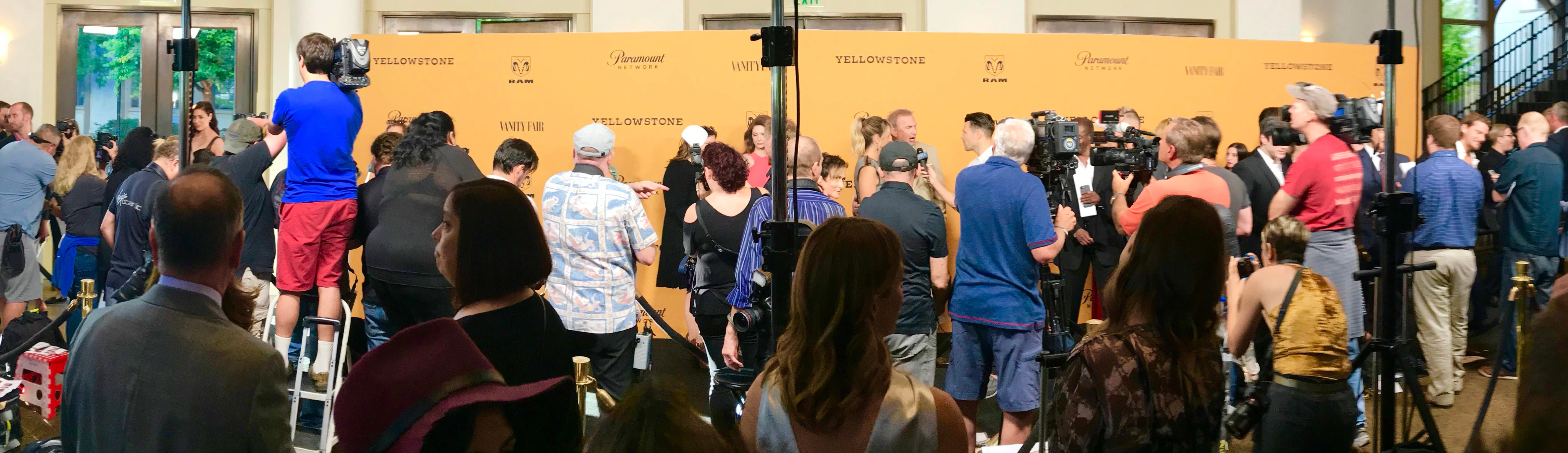 Behind the Red Carpet at the Yellowstone Premiere, Red Carpet Hollywood: Celebrity Fashion,  Red Carpet Dresses,  Red Carpet Hairstyle,  Red Carpet Pictures,  Beautiful Celebs Pics,  Hollywood  